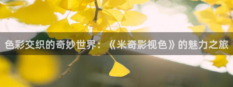 金牌影視免費官網：色彩交織的奇妙世界：《米奇影視色》的魅力之旅